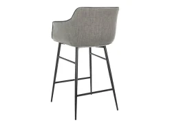 Taburete tela gris y acero negro 4089 ANGEL CERDA