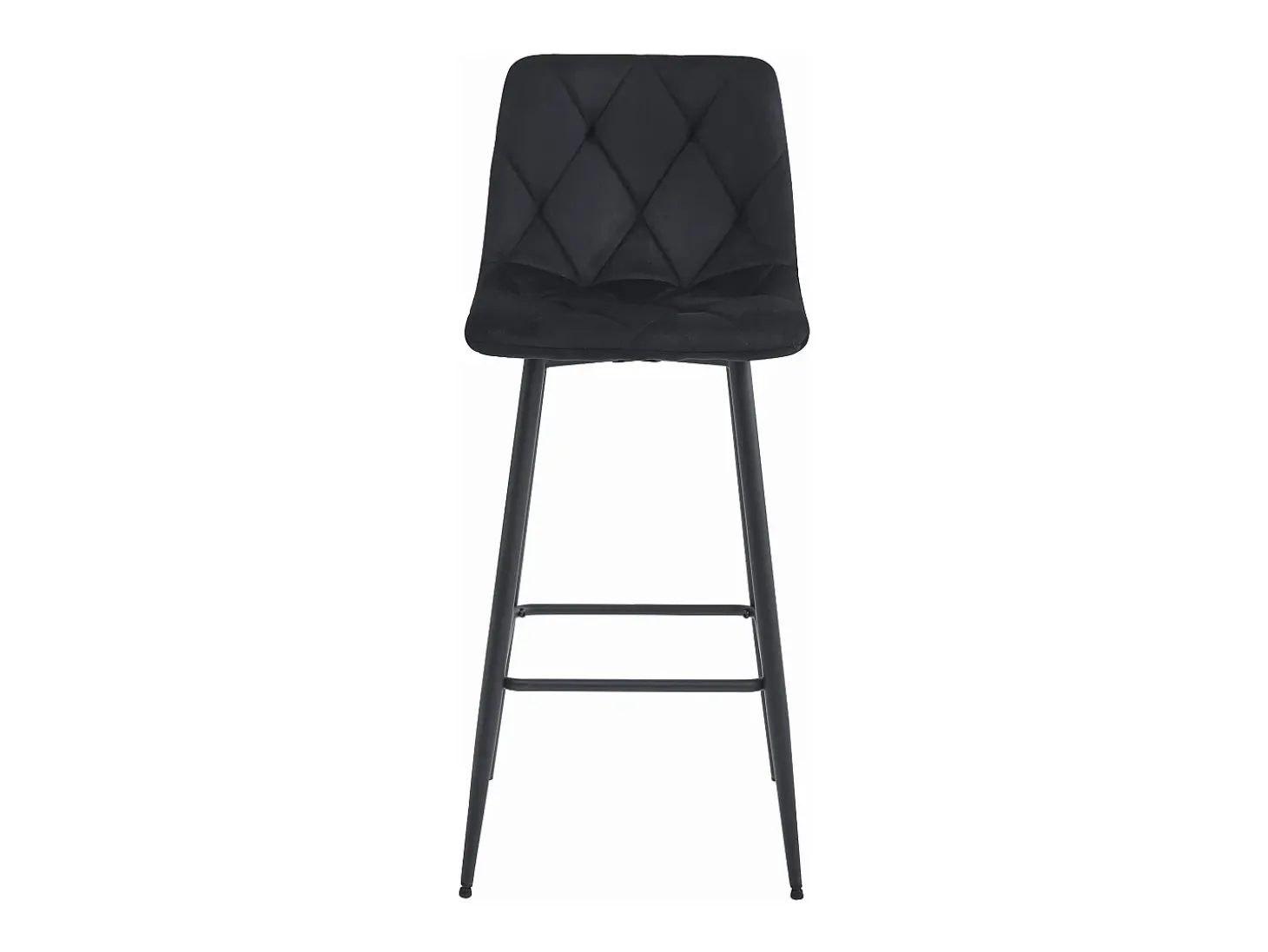 Taburete Valora KODA de terciopelo negro (x2)