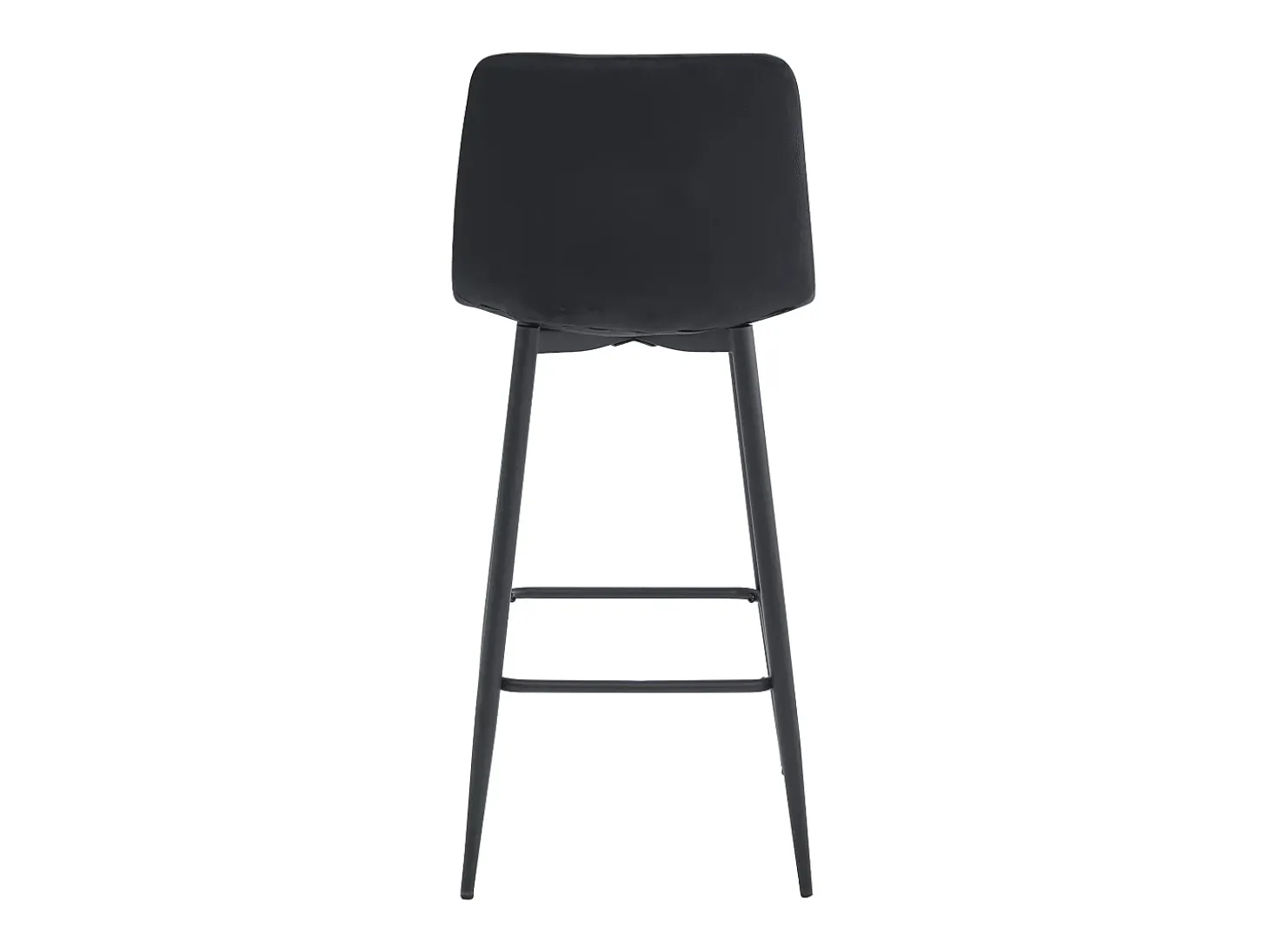 Taburete Valora KODA de terciopelo negro (x2)