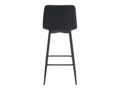 Taburete Valora KODA, de terciopelo negro, con patas negras (x3)