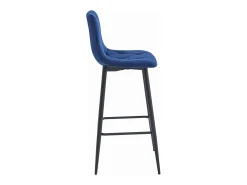 Taburete Valora KODA, terciopelo azul marino, patas negras (x4)