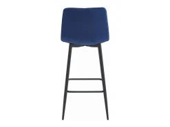 Taburete Valora KODA, terciopelo azul marino, patas negras (x3)