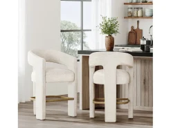 Taburete 61x89x57 cm beige Leith LET71HN
