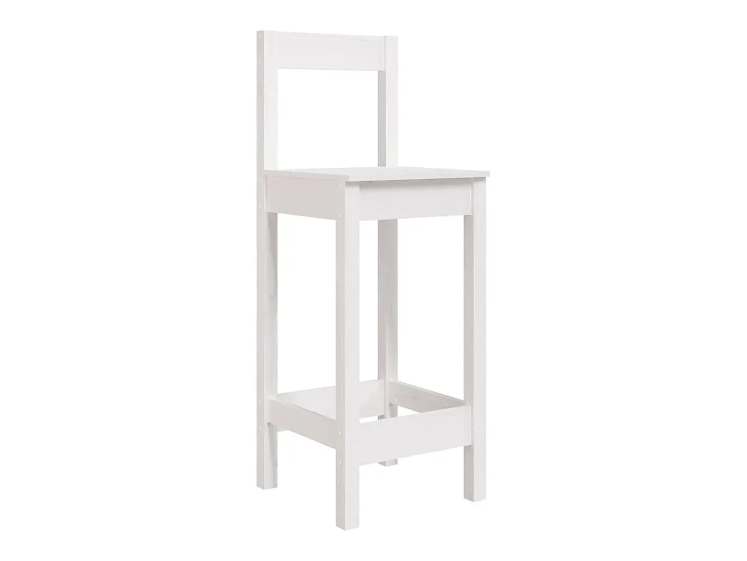 Taburetes altos 2 unidades madera maciza pino blanco 40x41,5x112 cm
