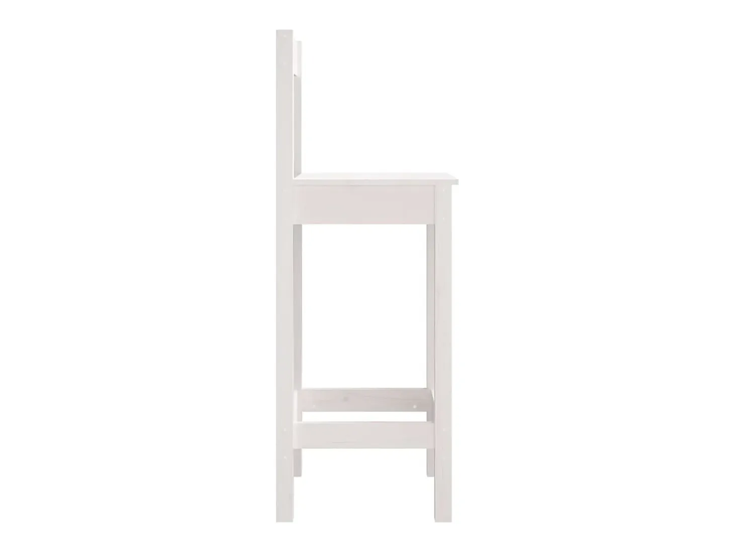 Taburetes altos 2 unidades madera maciza pino blanco 40x41,5x112 cm