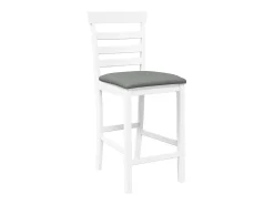 Taburetes de bar con cojines 2 uds madera maciza blanca caucho