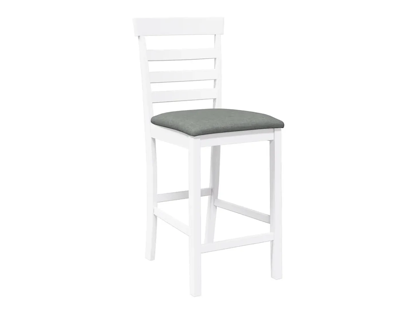 Taburetes de bar con cojines 2 uds madera maciza blanca caucho