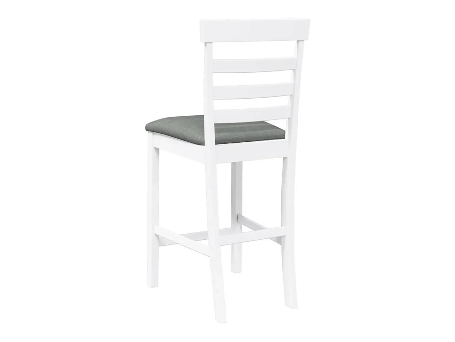 Taburetes de bar con cojines 2 uds madera maciza blanca caucho
