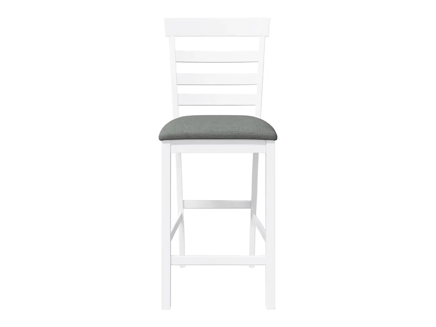 Taburetes de bar con cojines 2 uds madera maciza blanca caucho