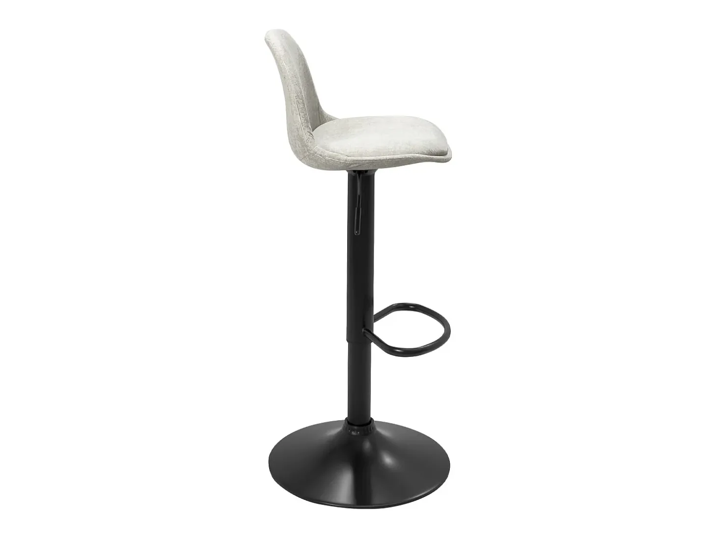Taburetes de bar de cocina diseño SIG+ - lote de 2 sillas de bar regulables (Tejido Gris)