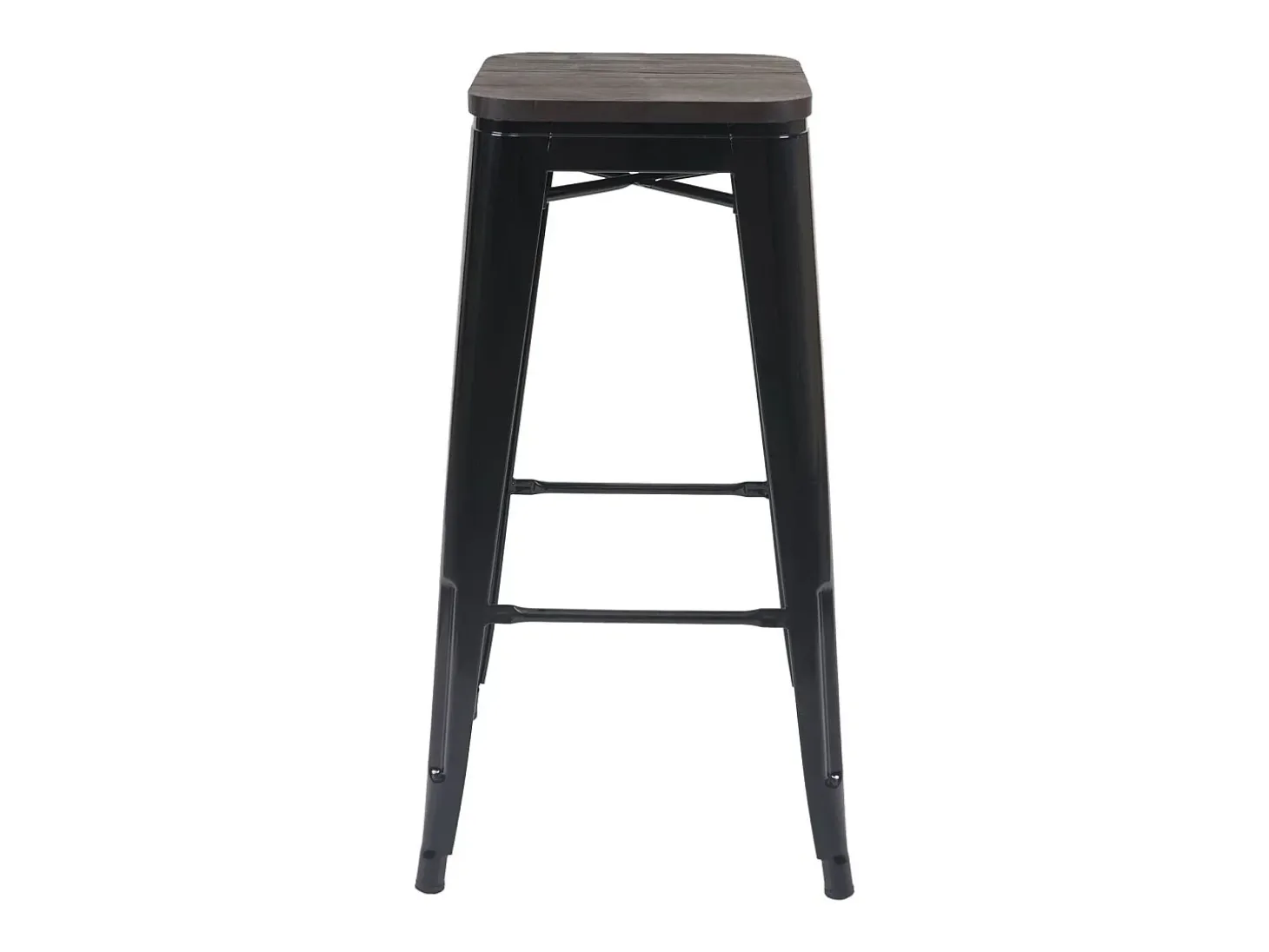 Taburetes de bar MCW-A73 (juego de 4), negro