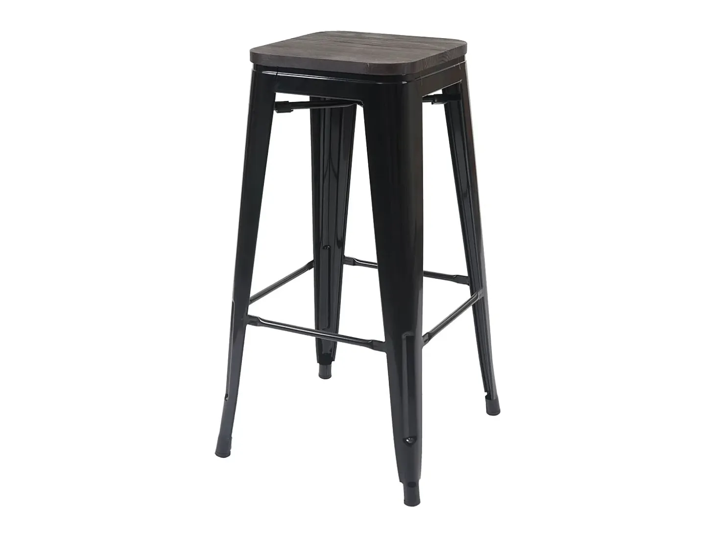 Taburetes de bar MCW-A73 (juego de 4), negro