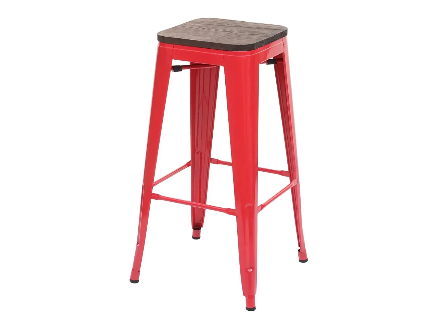 Taburetes de bar MCW-A73 (juego de 4), rojo