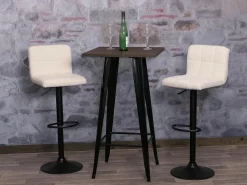 Taburetes de bar MCW-G87 (juego de 2), beige crema