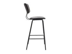 Taburetes de bar moderno negro con patas metal 75 cm (lote de 2) LAB