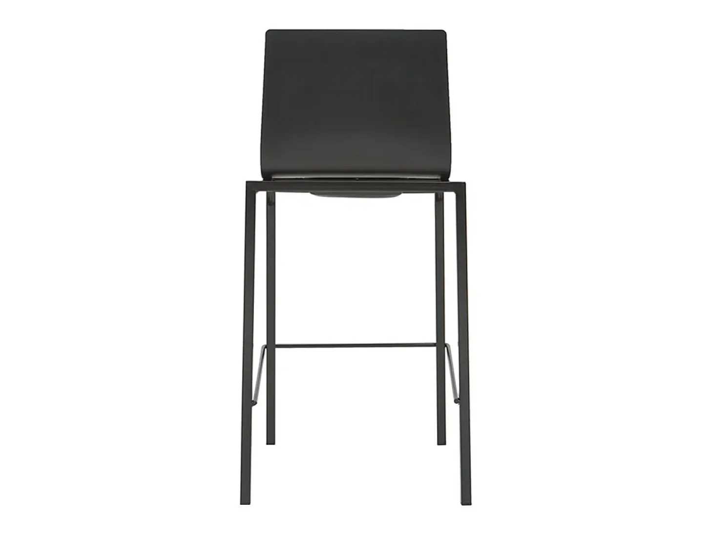 Taburetes de bar modernos apilables negros A65 cm (lote de 2) KUPA