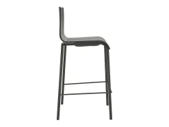Taburetes de bar modernos apilables negros A65 cm (lote de 2) KUPA