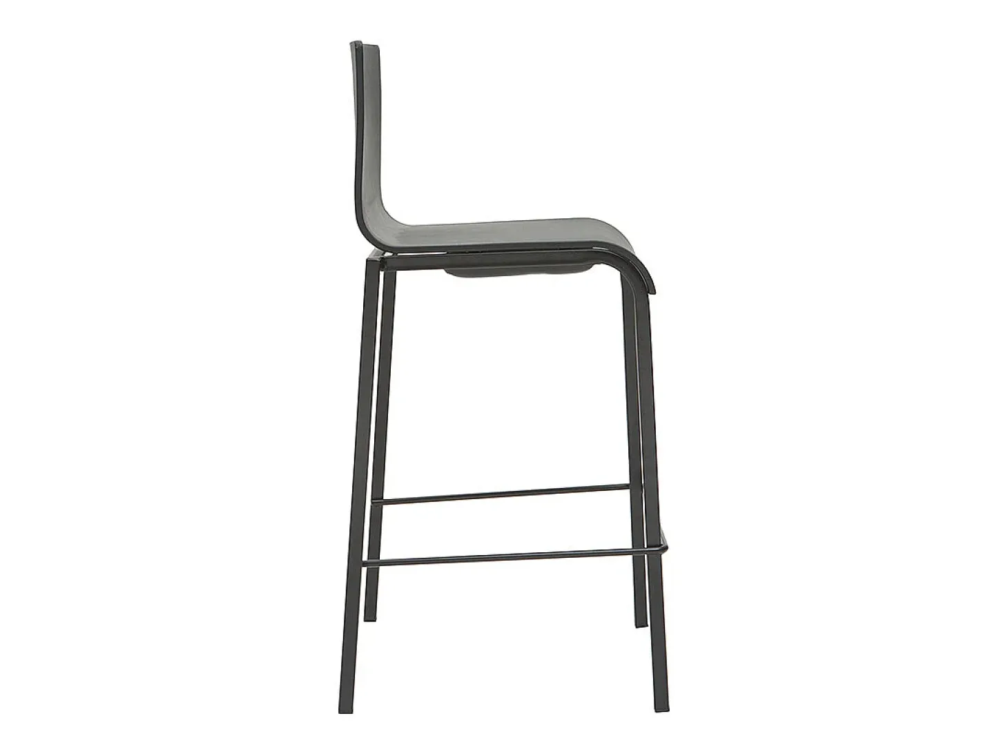 Taburetes de bar modernos apilables negros A65 cm (lote de 2) KUPA