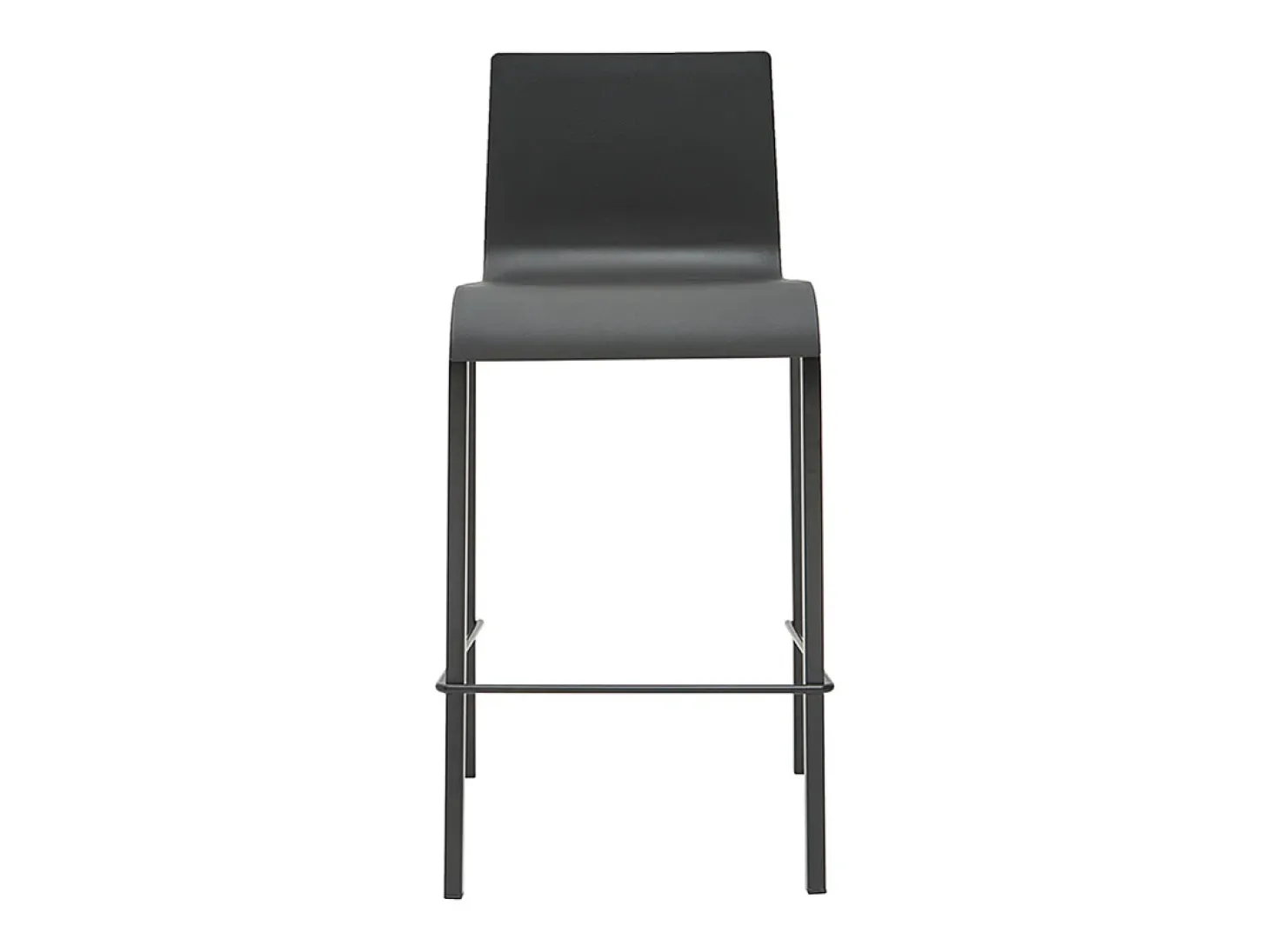 Taburetes de bar modernos apilables negros A65 cm (lote de 2) KUPA