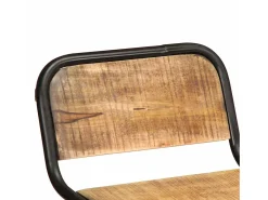 Taburetes de barra 4 uds 46x35,5x80 cm madera maciza de mango