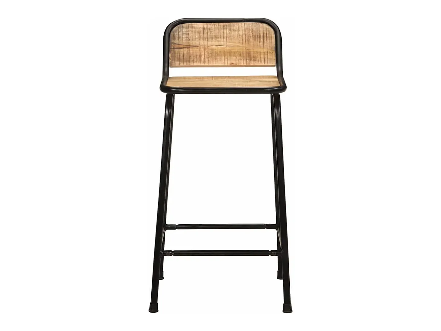Taburetes de barra 4 uds 46x35,5x80 cm madera maciza de mango
