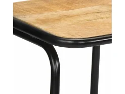 Taburetes de barra 4 uds 46x35,5x80 cm madera maciza de mango