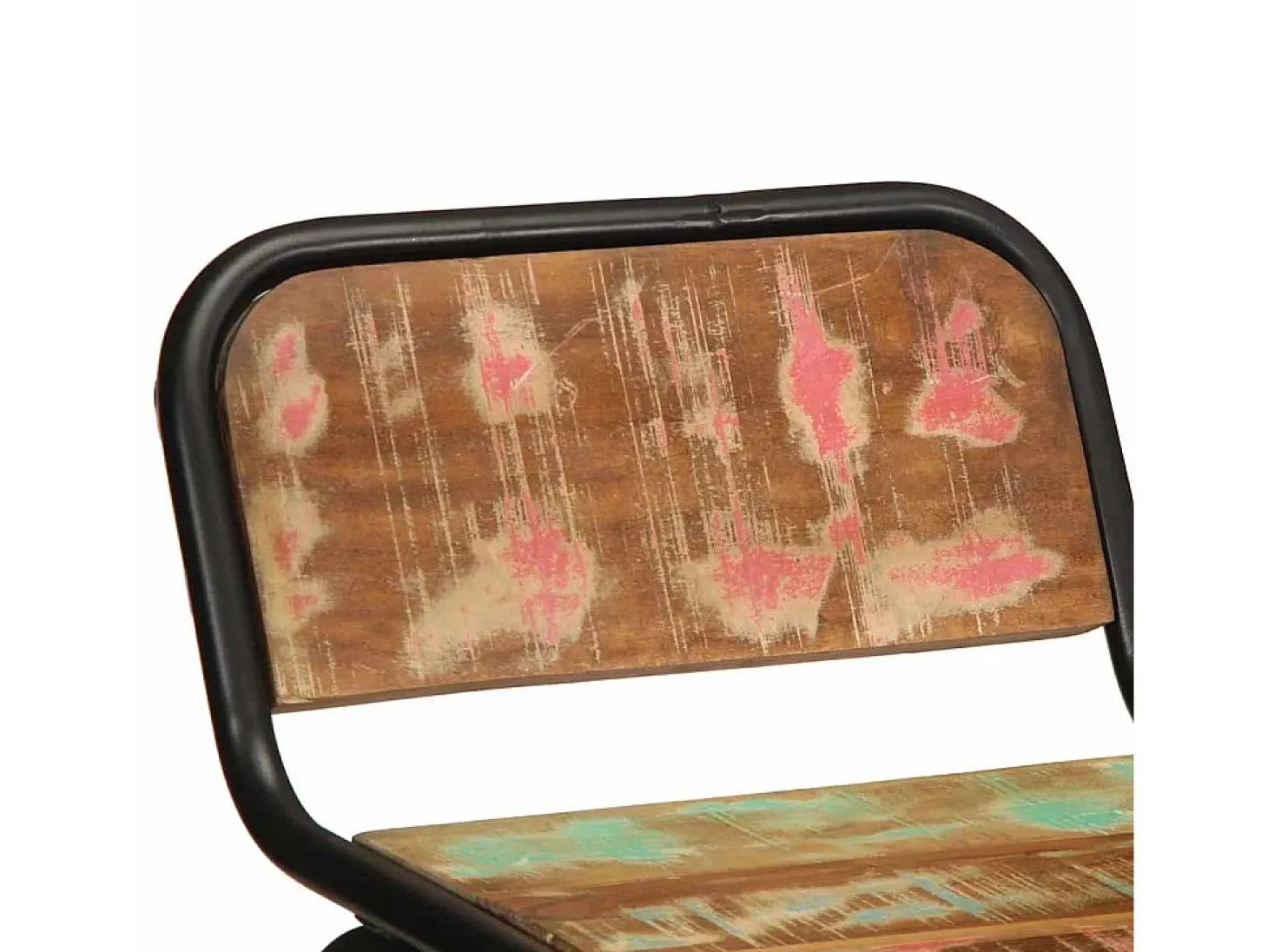 Taburetes de barra 2 uds 46x35,5x80 madera maciza reciclada