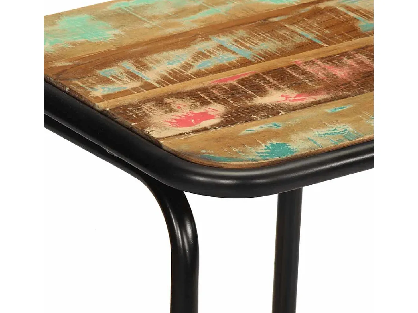 Taburetes de barra 2 uds 46x35,5x80 madera maciza reciclada