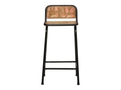 Taburetes de barra 2 uds 46x35,5x80 madera maciza reciclada