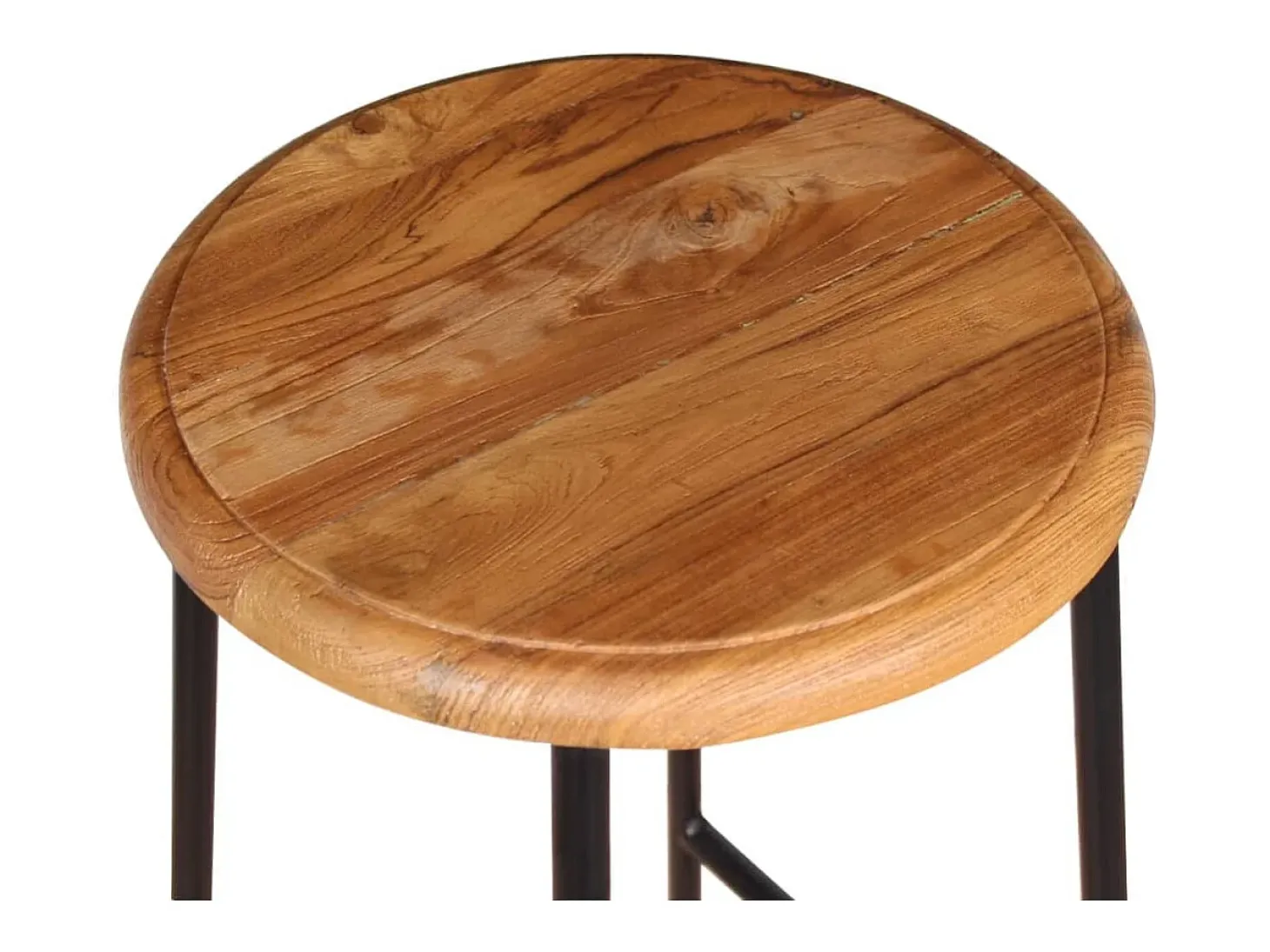 Taburetes de barra de cocina 2 unidades madera maciza de teca