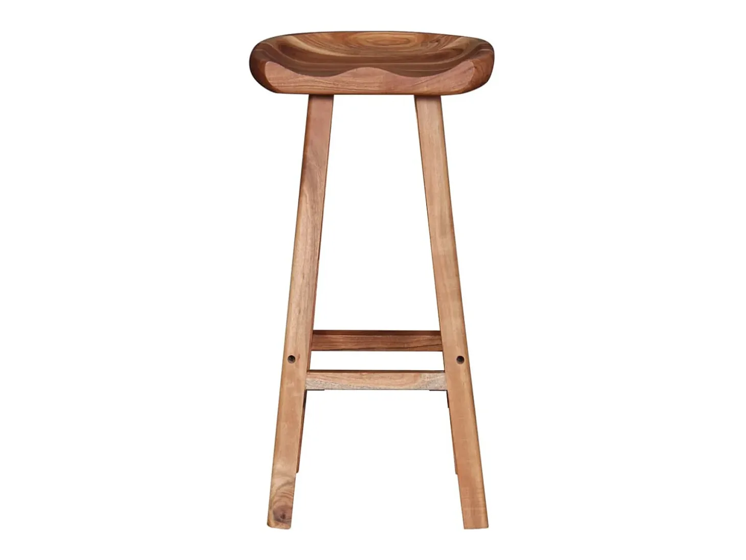 Taburetes de barra de cocina 2 unidades madera maciza de acacia