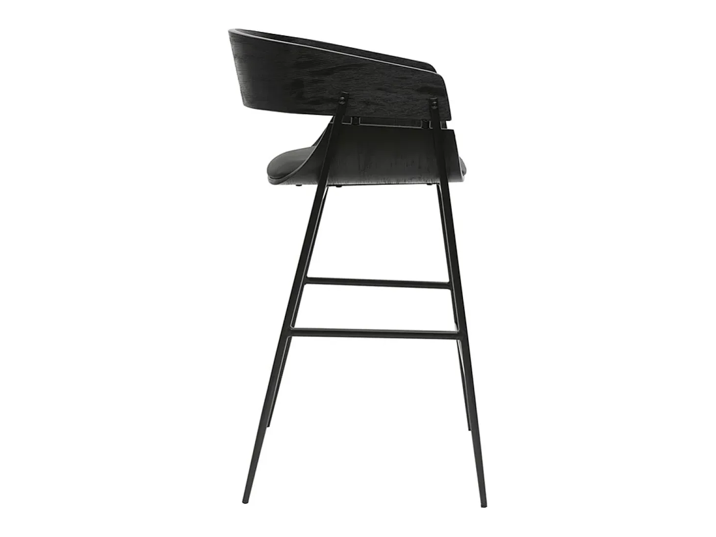 Taburetes de barra de diseño negro (lote de 2) WESS