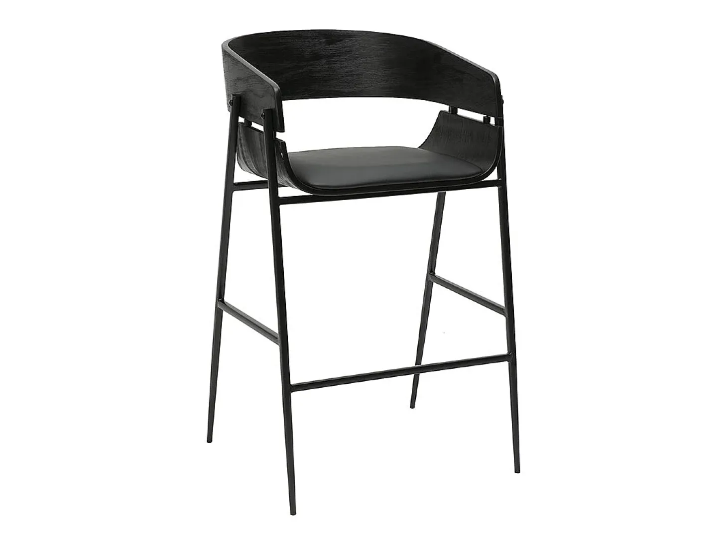Taburetes de barra de diseño negro (lote de 2) WESS