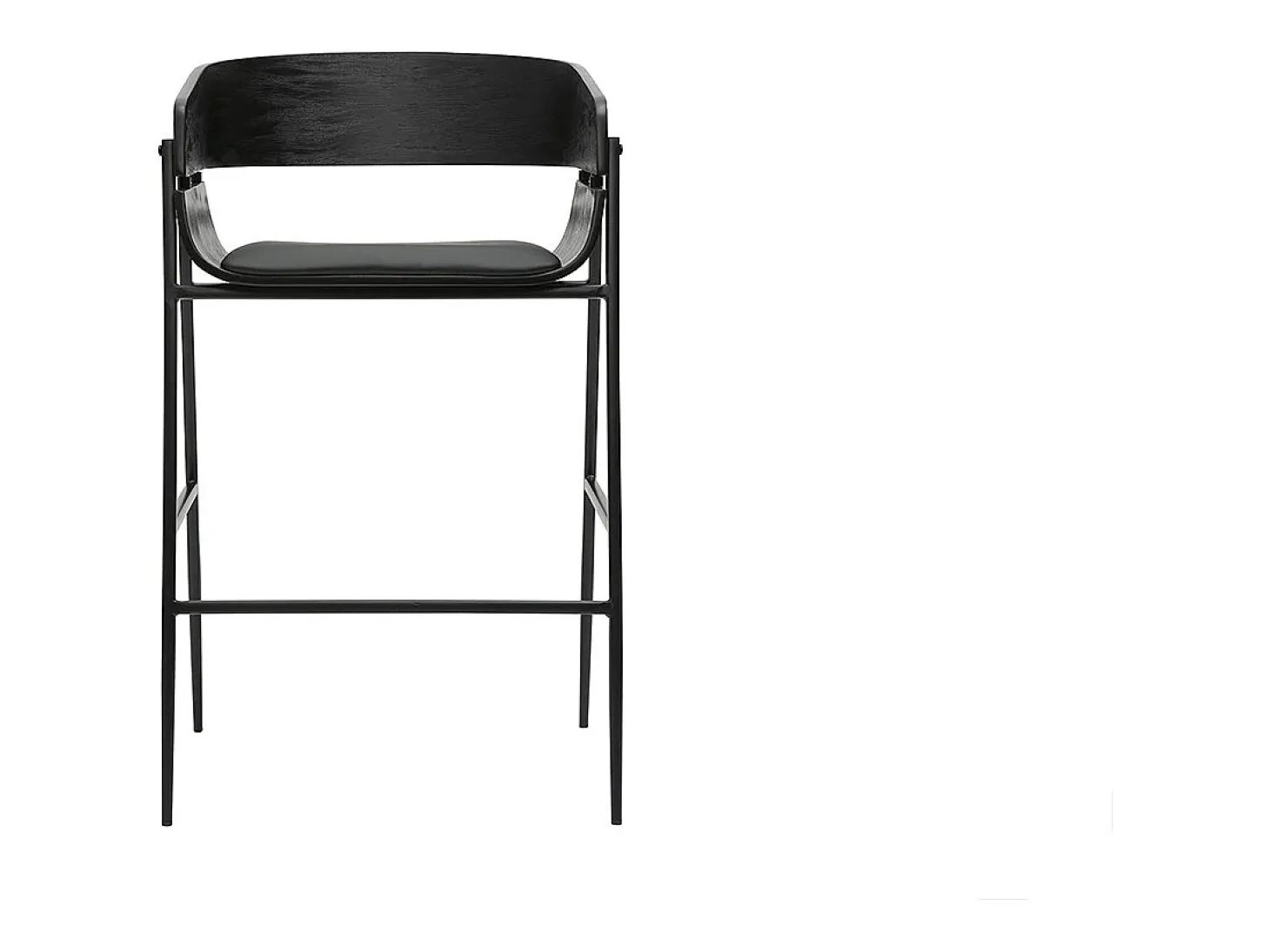 Taburetes de barra de diseño negro (lote de 2) WESS