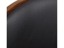 Taburetes de cocina 2 uds cuero sintético madera curvada negro