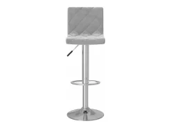 Taburetes de cocina 2 unidades terciopelo gris claro
