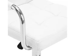 Taburetes de cocina 2 unidades cuero sintético blanco