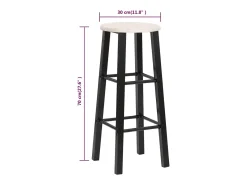 Taburetes de cocina 2 unidades MDF negros
