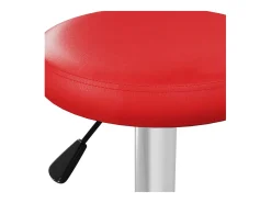 Taburetes de cocina 2 unidades cuero sintético rojo