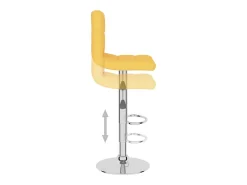 Taburetes de cocina 2 unidades tela amarillo mostaza