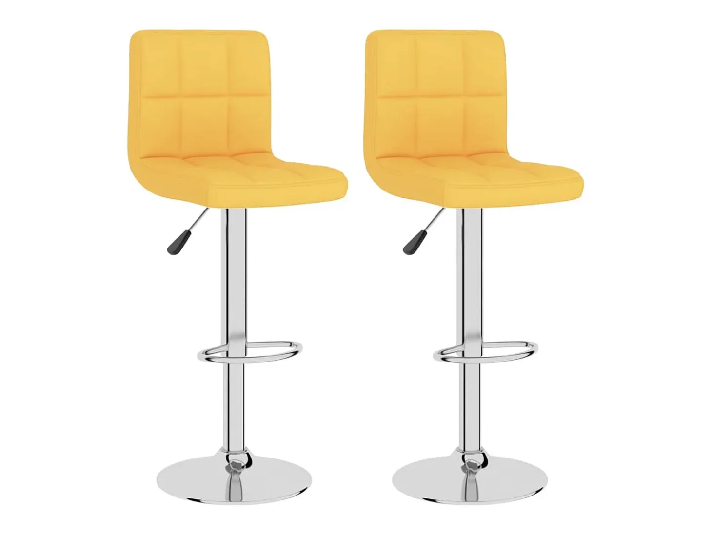 Taburetes de cocina 2 unidades tela amarillo mostaza