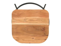 Taburetes de cocina 4 unidades madera maciza de acacia