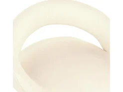 Taburetes de cocina 2 unidades terciopelo crema