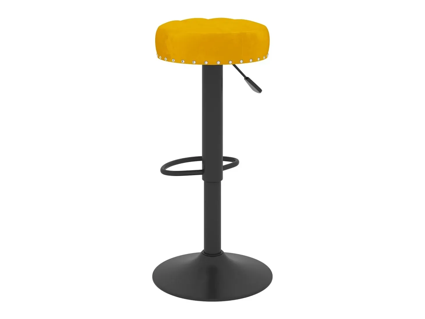 Taburetes de cocina 2 unidades terciopelo amarillo mostaza