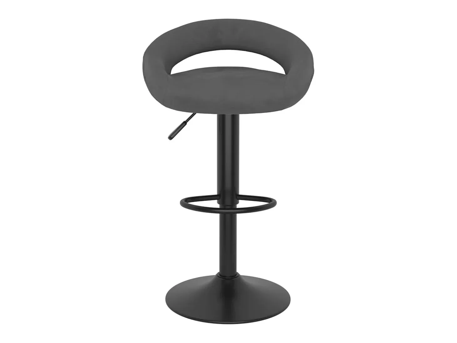 Taburetes de cocina 2 unidades terciopelo gris oscuro
