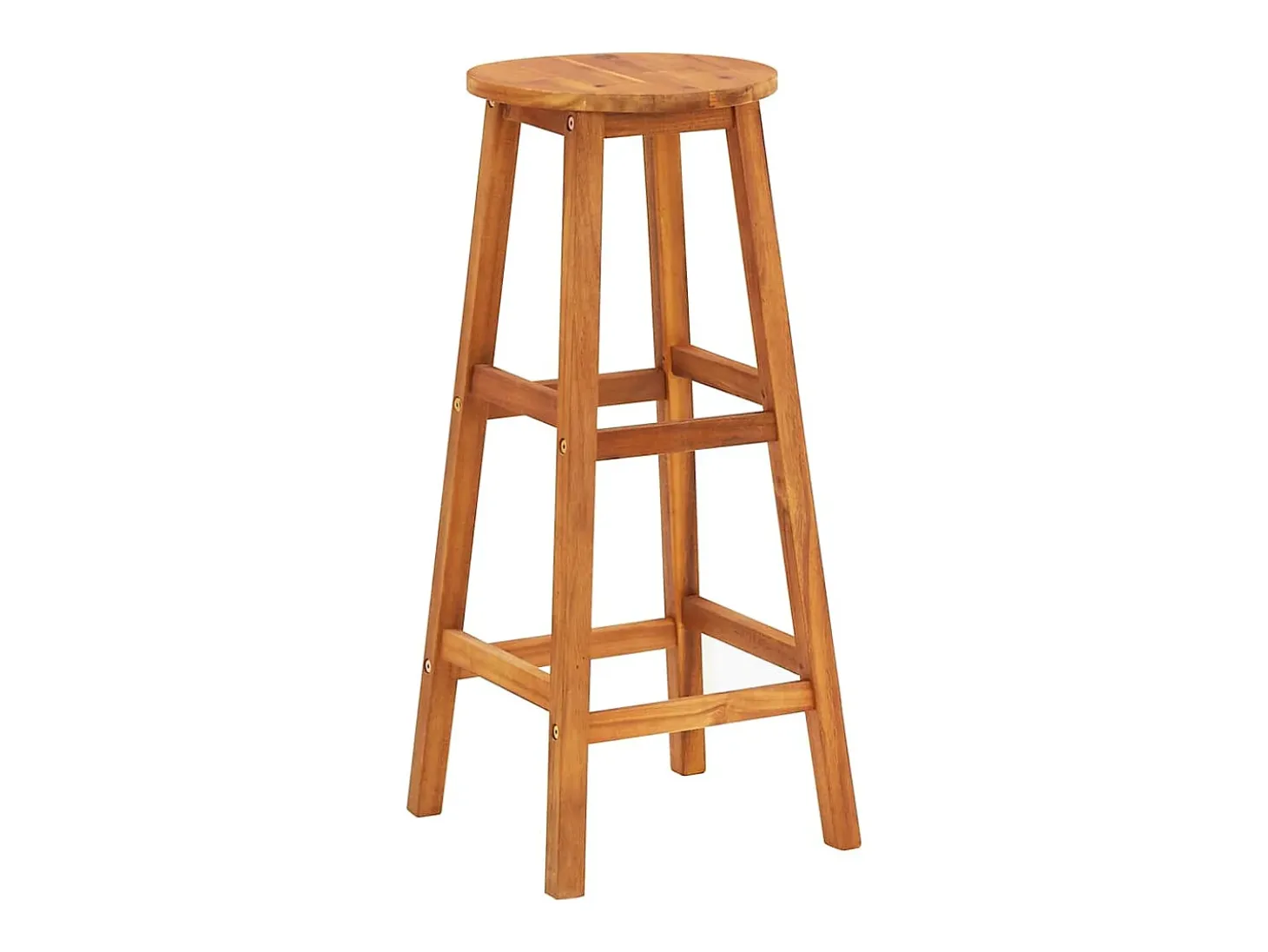 Taburetes de cocina 4 unidades madera maciza de acacia