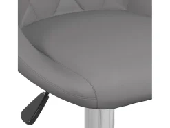Taburetes de cocina 2 unidades cuero sintético gris