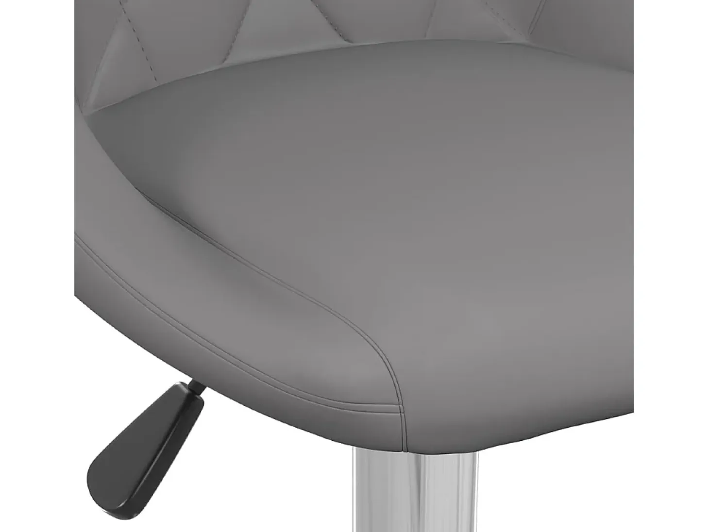 Taburetes de cocina 2 unidades cuero sintético gris