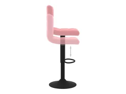 Taburetes de cocina 2 unidades terciopelo rosa