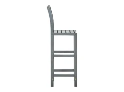 Taburetes de cocina 4 unidades madera maciza de acacia gris